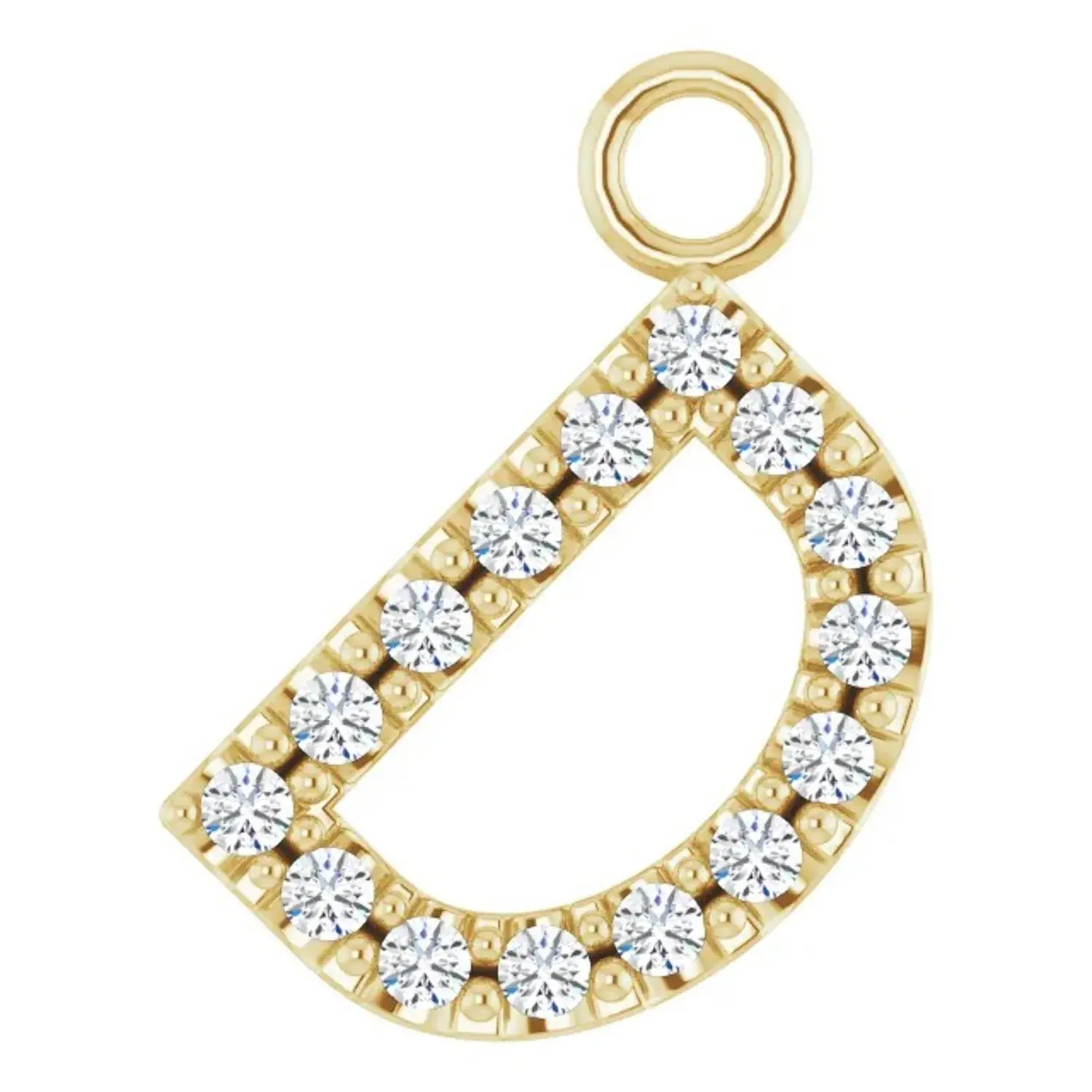 Diamond Letter Charm