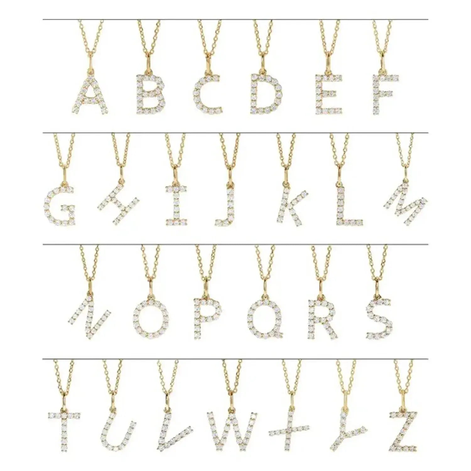 Diamond Letter Charm