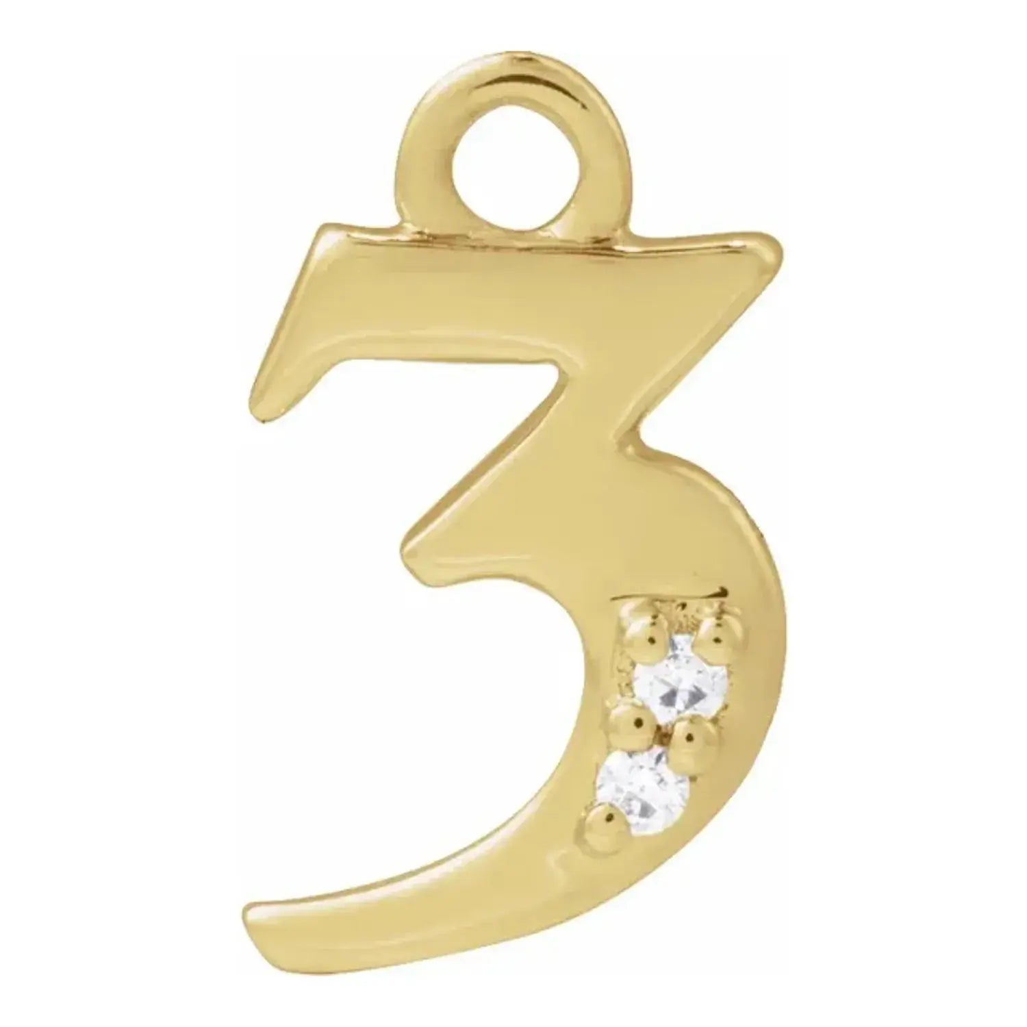 Diamond Number Charm