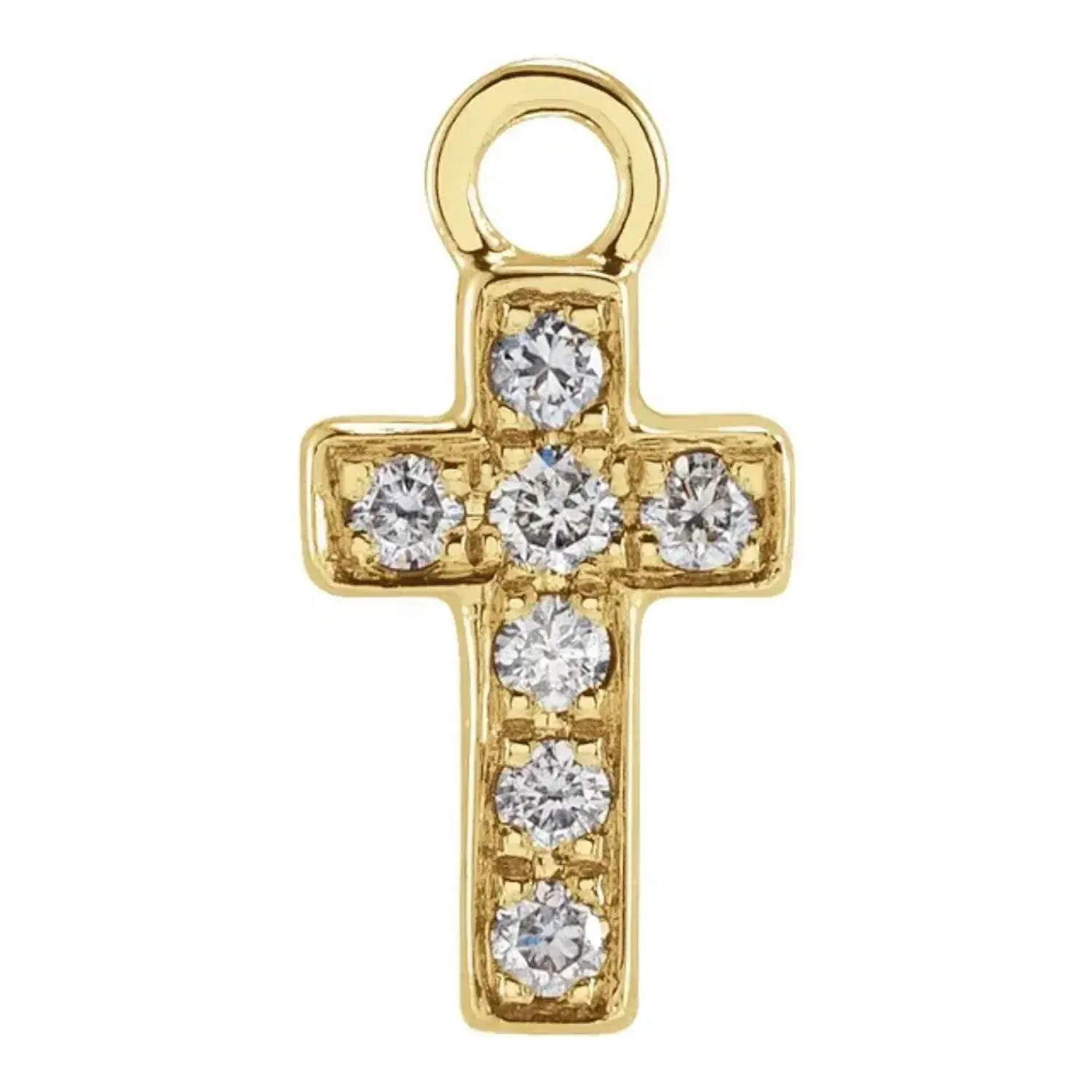 Diamond Cross Charm