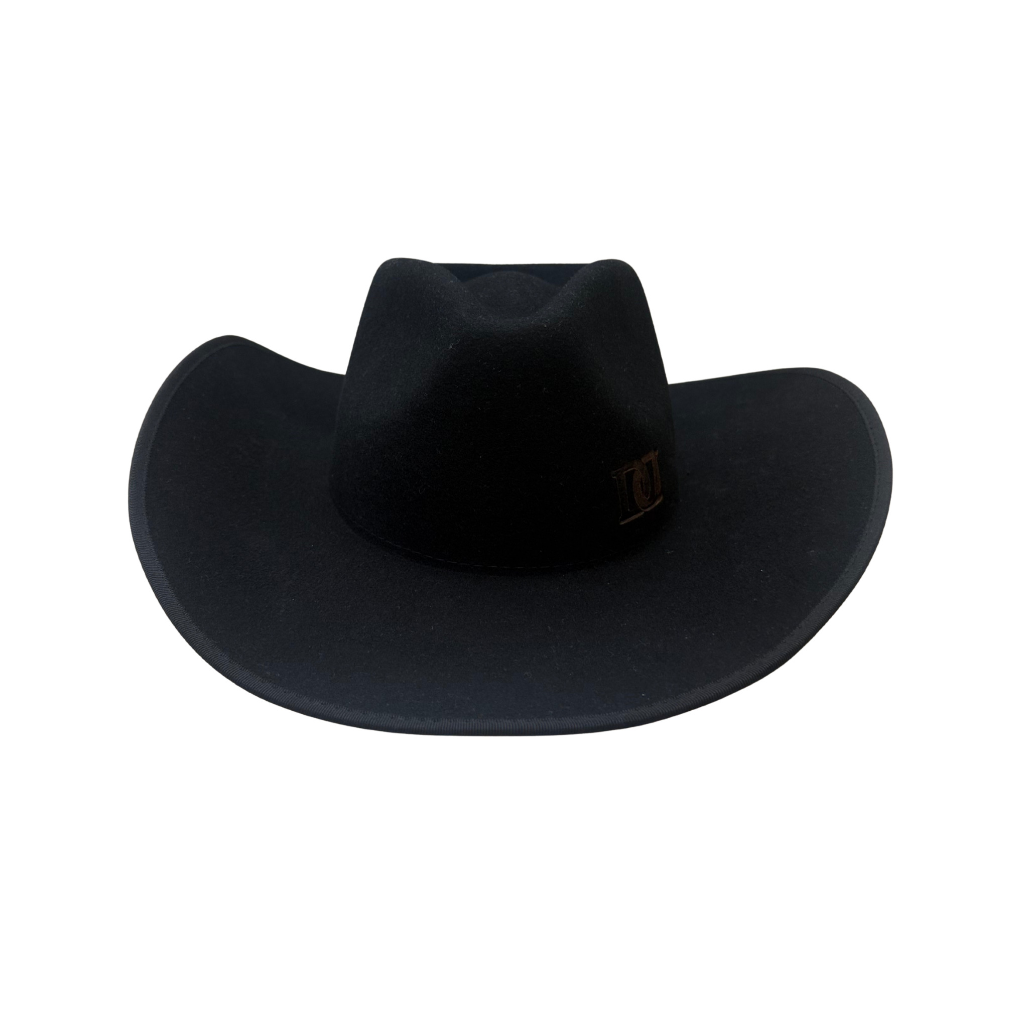 SHORT CROWN WESTERN HAT- BLACK